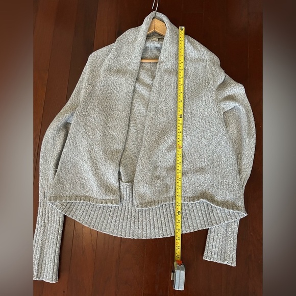 Club Monaco Open Front Cardigan Jacket Light Gray Size M - Picture 6 of 7